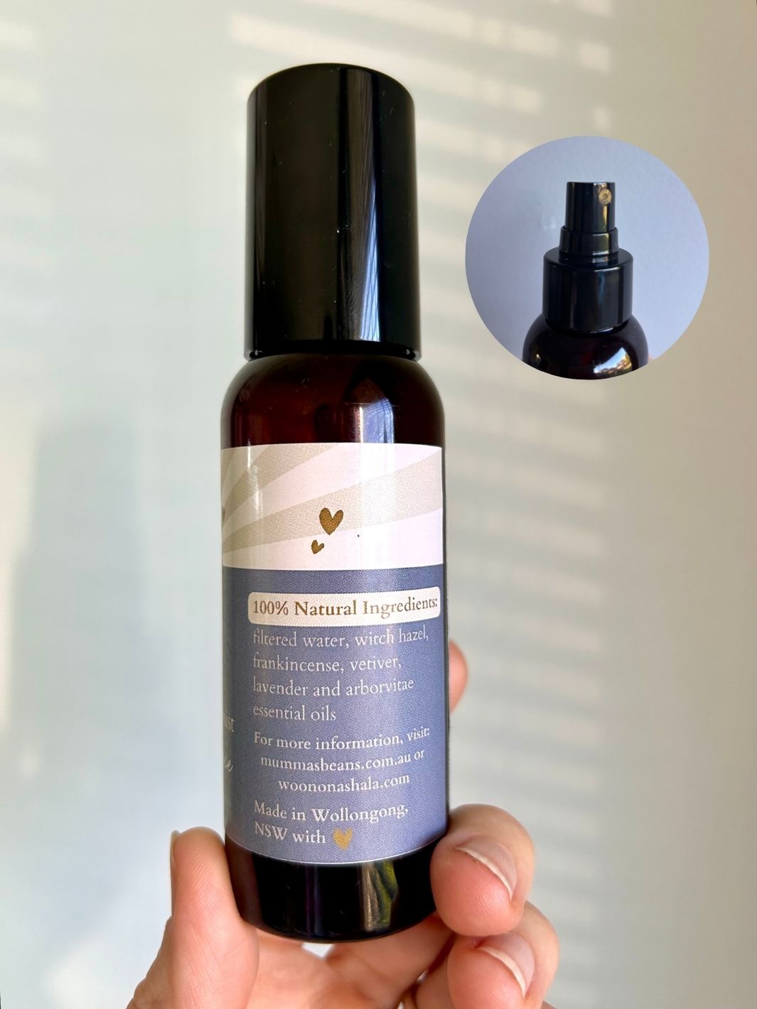 face spray with 100% natural ingredients